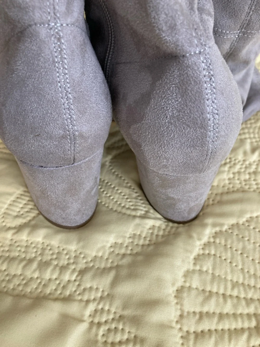 Marc Fisher Women’s Over-the-Knee Suede Boots - Light Gray size 91/2M